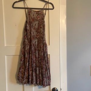 Red Paisley American Eagle Halter Dress